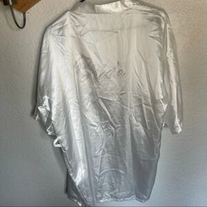 Rhinestone Bride Wedding Party Satin Kimono Robes for Getting Ready